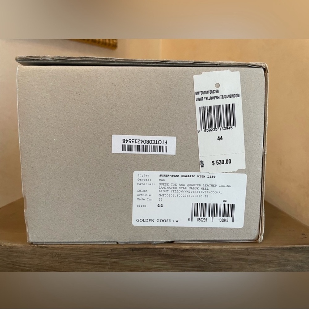 Golden Goose White and Tan Distressed Sneakers - Picture 8 of 10